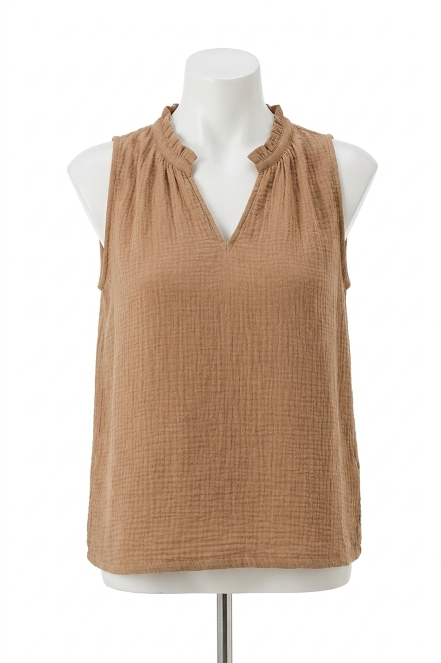 NEW RAILS christy tank top in taupe